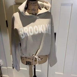 Zara cropped hooded sweatshirt